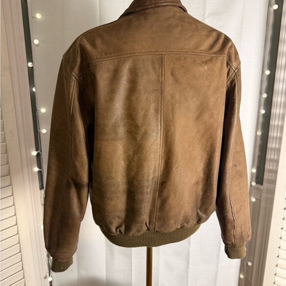 Vintage Wear Me Out Leather Bomber Jacket U.S. Air Force WWII Style Sz Medium - Picture 2 of 8